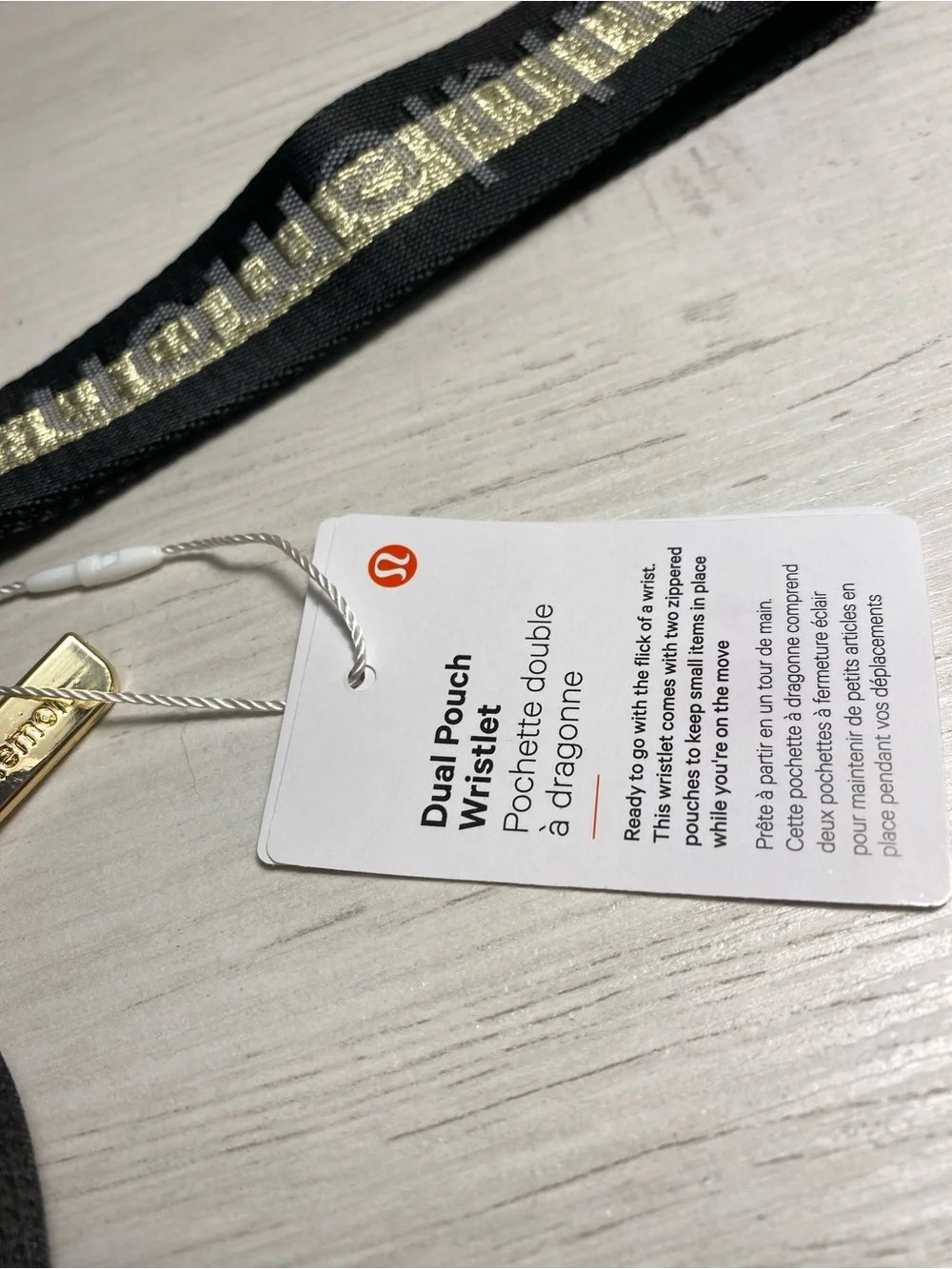 lululemon athletica Black Key & Card Holder Set with Gold Hardware